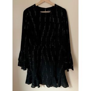 Who What Wear • S • Long Sleeve Metallic Dot Dress Flowy